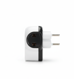 4-in-1 Multi Travel Adapter with Dual USB Port - Black/White Combo - Image 4