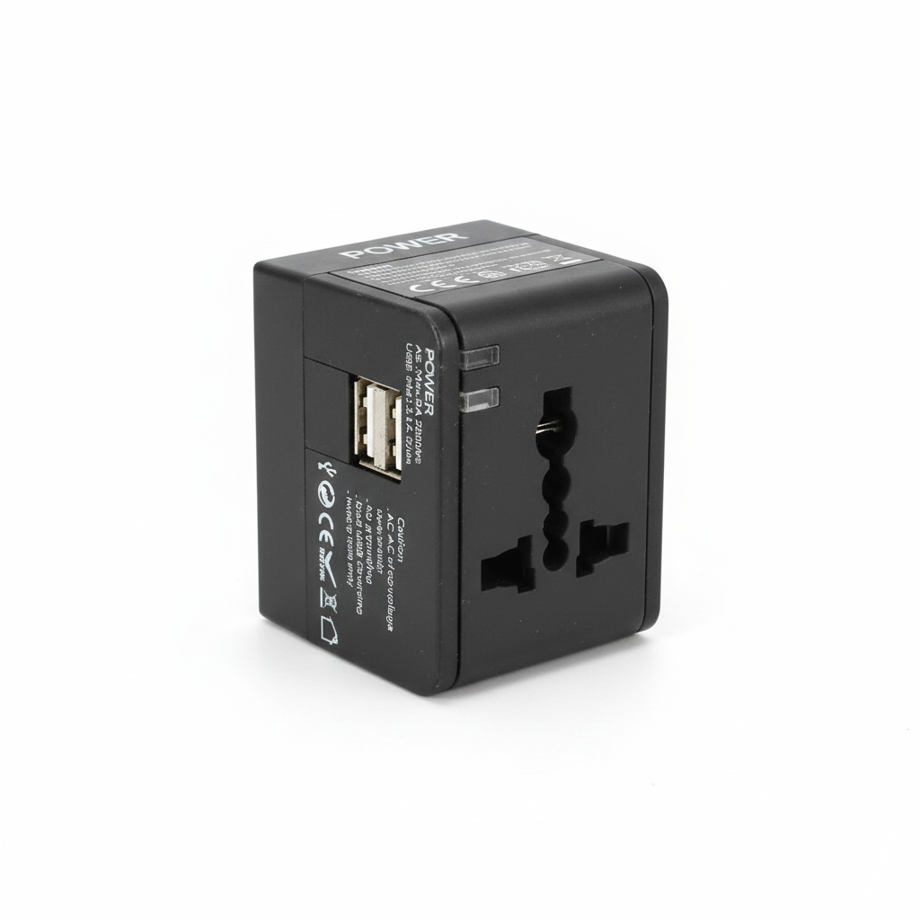 Whisk_9ded27e3c98756eb2b040fdf86aa3b13dr 2.1A Universal Travel Charger Adapter - Image 1