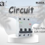 Black Electric Three Pole (TP) Breaker 32,63 Ampr ( AC )