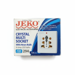 Crystal Multi Socket With Neon Bulb