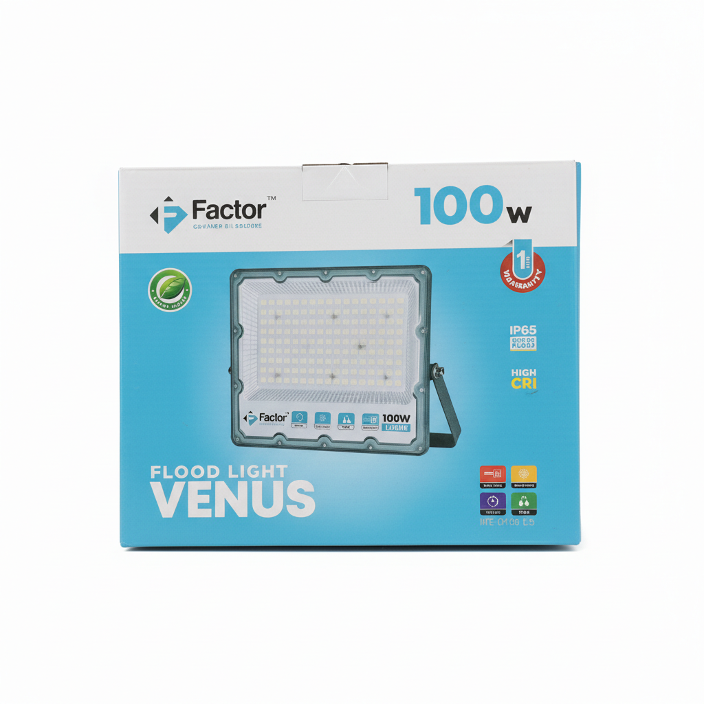 Whisk_b170743e1500d41b974411cc66f6c49fdr Factor LED Flood Light ( 100W ) Outdoor Waterproof IP66 - Image 1
