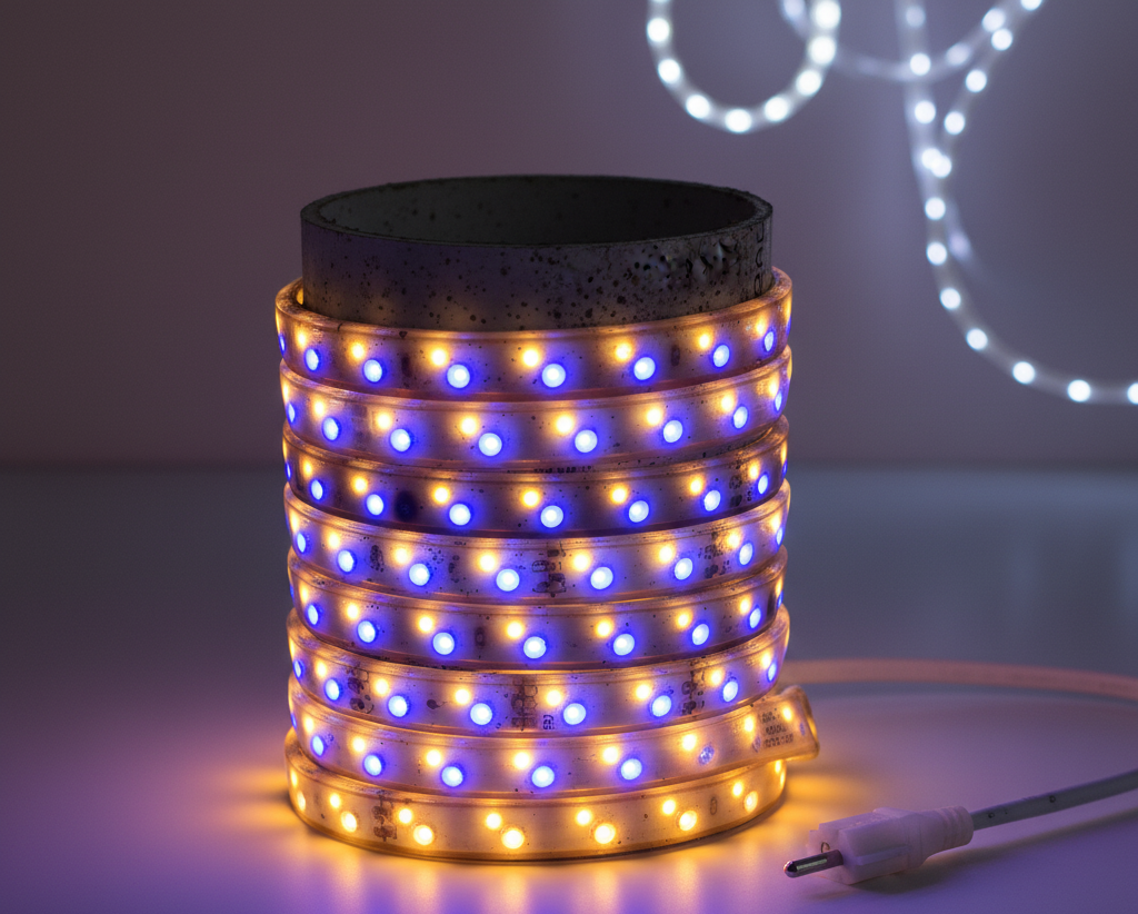 Whisk_b916faa35f92dc39ff141b73c72ba024dr LED Warm/Blue Colour Rob Light ( 1 Meter ) - Image 1