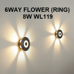 Flower LED Up Down Wall Light IP65 Waterproof & Shockproof - Image 3