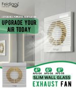 Feidiao Slim Wall Glass Exhaust Fan - Image 2